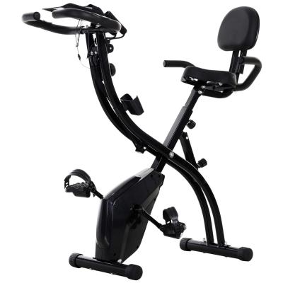 Rower treningowy rower stacjonarny 2 w 1 do użytku domowego stalowy czarny