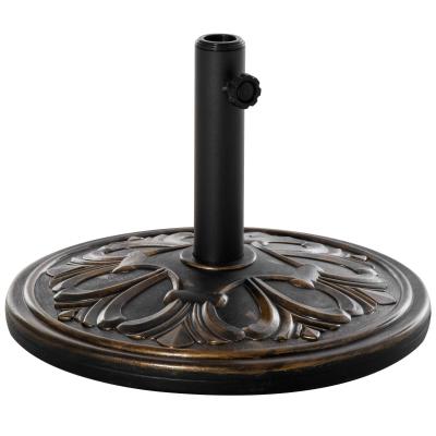 Outsunny® STOJAK PODSTAWA PARASOLA PRZECIWSŁONECZNEGO 13kg Ø35/Ø38/Ø48 mm antyk brąz Ø48 x 34 cm