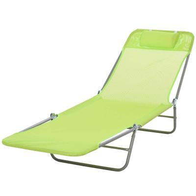 Outsunny LEŻAK PLAŻOWY OGRODOWY SKŁADANY zielony