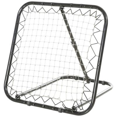 Rebounder do bejsbola bramka odbijająca rama z siatką składana metal+ PE czarny