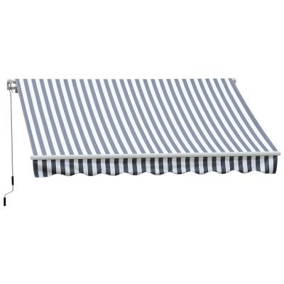 Outsunny markiza przegubowa markiza składana z korbką ręczną aluminium 3,5 x 2,5 m kolor szary+biały