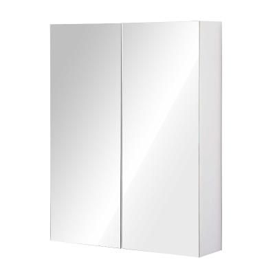 Szafka półka łazienkowa wisząca lustro 75 x 60 x 15 cm HOMCOM