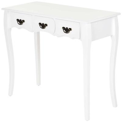 Homcom® Vintage Stolik Konsola Kredens 3 Szuflady Lite Drewno
