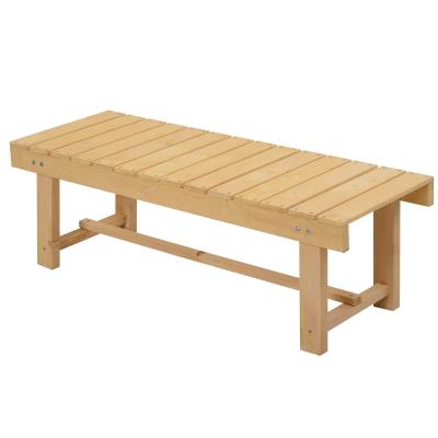 Outsunny ławka ogrodowa 2-osobowa ławka drewniana ławka meble ogrodowe lite drewno naturalne