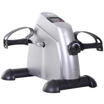 HOMCOM Under Desk Bike Mini Exercise Bike Fitness W/LCD Display, 9Wx 40Dx 31Hcm-Silver