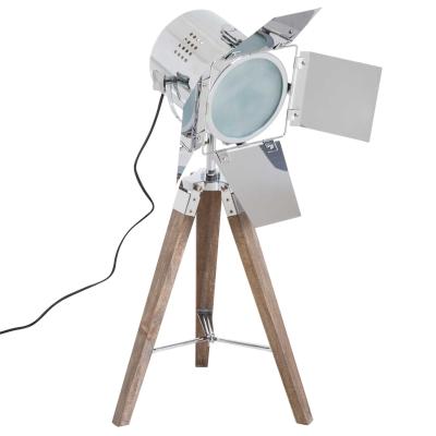 HOMCOM® LAMPKA STOŁOWA srebrna NA TRZECH NOGACH LAMPA RETRO E14