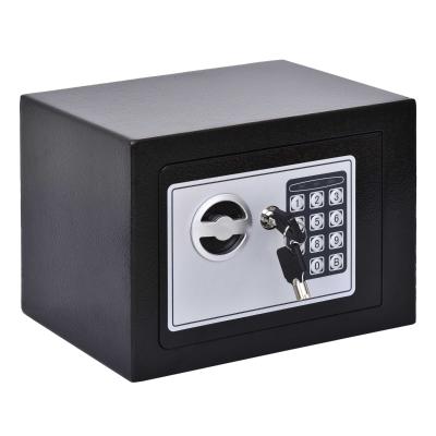 Sejf Skarbiec Sejf meblowy z zamkiem elektronicznym stalowy czarny 23 x 17 x 17 cm