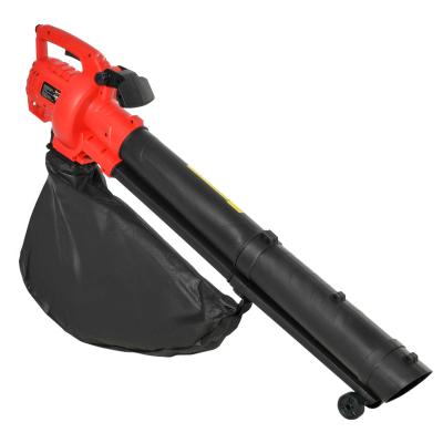 Outsunny 3-In-1 Elektro Laubsauger Laubbläser 3000 W Gartenblattgebläse mit Fangsack