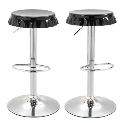 HOMCOM 2er-Set Barhocker Barstühle höhenverstellbar Bistrohocker ABS-Kunststoff Stahl
