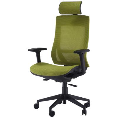 Vinsetto Silla de Oficina Giratoria Silla de Escritorio Ergonómica con Altura Ajustable Reposabrazos Reposacabezas Regulables y Respaldo Alto de Malla 66,5x66x120-128 cm Verde