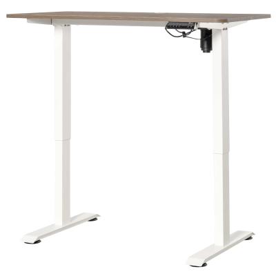 Vinsetto Escritorio Eléctrico de Pie Escritorio de Altura Ajustable para Oficina Casa con 4 Teclas de Memoria Automática Inteligente 120x60x72-116 cm Marco Blanco