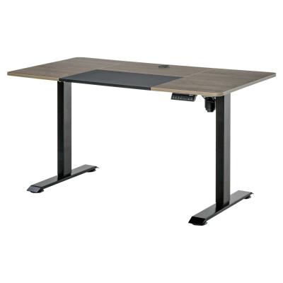Vinsetto Escritorio Eléctrico de Pie Soporte de Escritorio con Altura Ajustable y 4 Teclas de Memoria para Oficina Hogar 140x70x72-116 cm Negro y Madera Natural