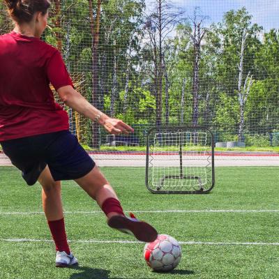 HOMCOM Red de Rebote Plegable Reboteador Ajustable en Ángulo de 5 Niveles para Entrenamiento de Fútbol Tenis Béisbol Deportes 78x84x65-78 cm Negro