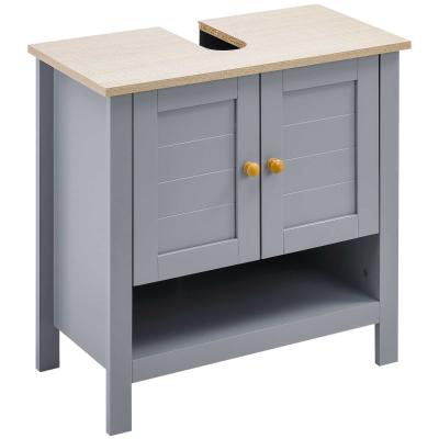kleankin Bathroom Under Sink Cabinet Vanity Unit with Adjustable Shelf Space Saver