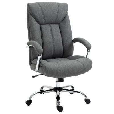 Vinsetto krzesło biurowe z funkcją kołysania z regulacją wysokości krzesło do biurka krzesło obrotowe oparcie nylon kolor szary 65 x 78 x 110-120 cm