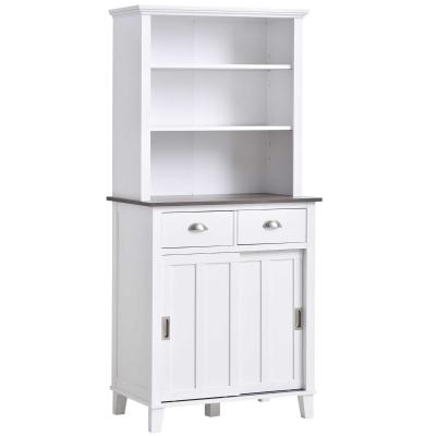 HOMCOM Kitchen Buffet and Hutch w/Three Open Shelf Space, Sideboards & Anti-Topple