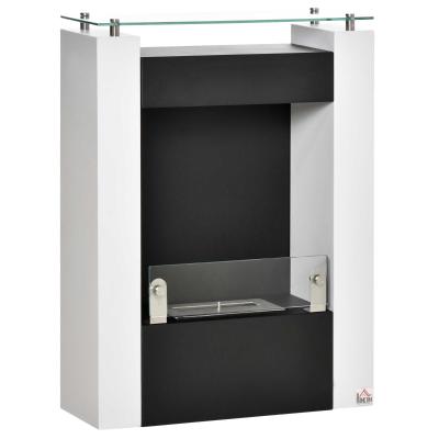 Kominek na bioetanol HOMCOM palnik na bioetanol 2000 W 3 h bez dymu czarny+biały