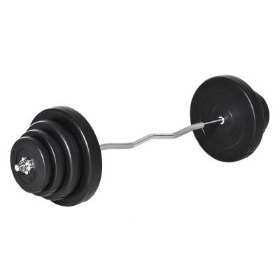 Zestaw sztanga hantel regulowany z gryfem w kształcie litery W 70 kg czarny