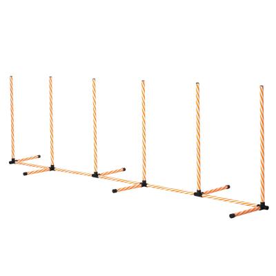 Drążki do slalomu dla psów do treningu agility z torbą z tkaniny Oxford pomarańczowy + biały