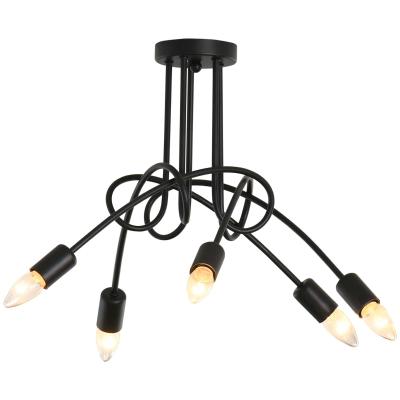 Żyrandol Lampa wisząca 5-punktowa Oprawa zwieszana gniazdo E27 industrialna metal