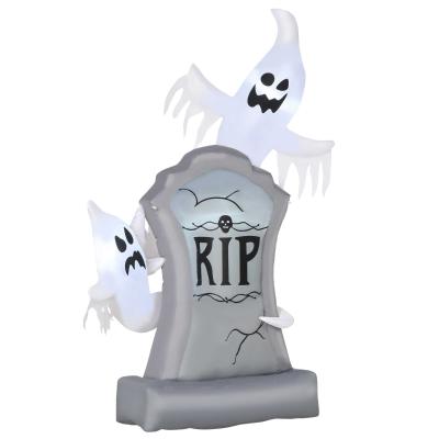 HOMCOM Fantasmas Inflables de Halloween con Luces LED Decoración Hinchable para Fiestas
