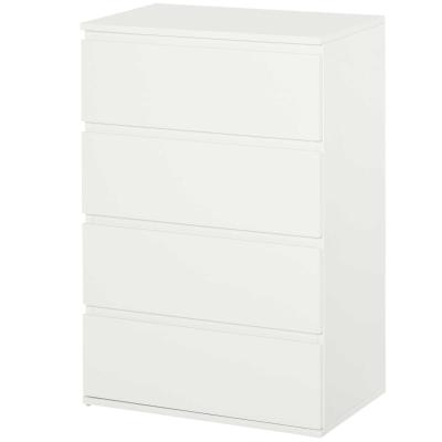 HOMCOM Chest of Drawers, 4/5 Drawers Storage Cabinet Floor Tower Cupboard for Bedroom Living Room, White