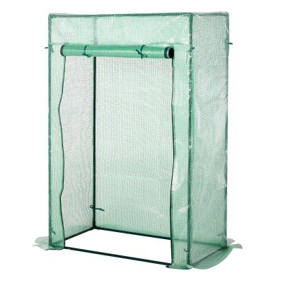 Outsunny Invernadero con Puerta Enrollable y Estructura de Acero Invernadero de Jardín Terraza Patio para Cultivo de Plantas 100x50x150 cm Verde
