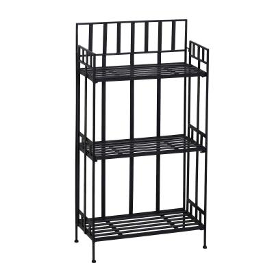 Outsunny Retro 3-Tier Garden Plant Herb Stand Metal Flower Display Rack Bookshelf Bathroom Shelf