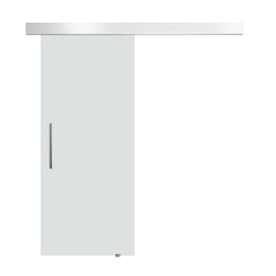 HOMCOM 77.5cm Modern Sliding Door Set Kit w/ Frosted Glass Door Aluminium Rail Opaque Home Decoration DIY Office Style