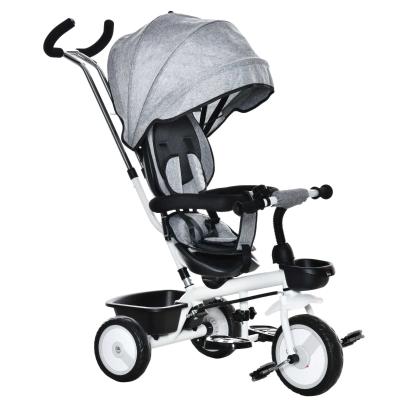 HOMCOM 2 in 1 Dreirad Kinderwagen 100 cm x 48 cm x 106 cm