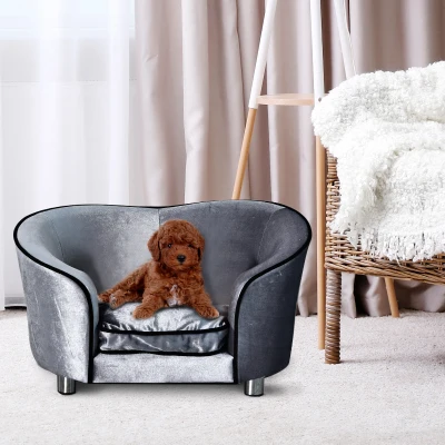PawHut Pet Sofa Indoor Dog Cat Puppy Kitten Mat Cushion Bed Couch Chair House