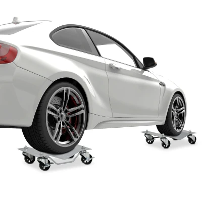 DURHAND Set of 2 Vehicle Dolly With Uniersal Casters, Easy to Moving a Car Rated at 680KG