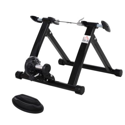 HOMCOM Indoor Bicycle Magnetic Foldable Turbo Trainer - Black, 26 - 28 Inch