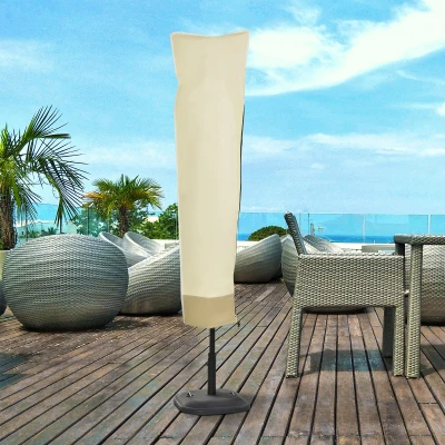 Outsunny Offset Cantilever Umbrella Cover Parasol Protector Waterproof Patio Outdoor w/ Zipper