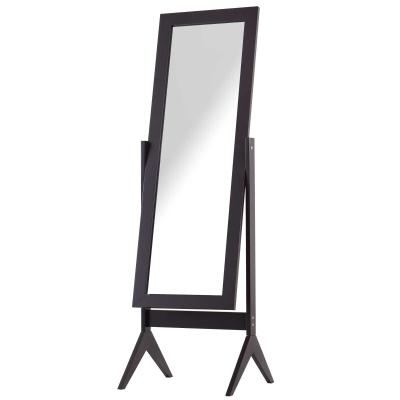 HOMCOM Freestanding Dressing Mirror Bedroom Tall Adjustable Angle 148x47cm Brown