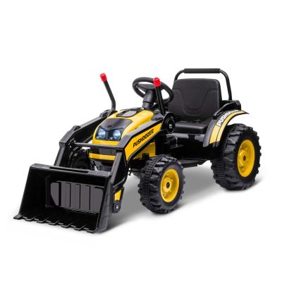 Tracteur tractopelle électrique enfant 6V effets lumineux sonores