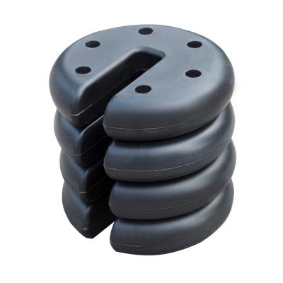 Homcom Lot de 4 Poids de Lestage Circulaire Noir 23 x 16 x 13 cm