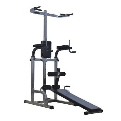 HOMCOM Station de musculation entrainement complet acier synthétique gris noir