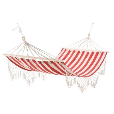 Hamac de voyage portable style hippie chic coton polyester rayé