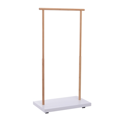 Homcom Portant sur Roulettes Design Cosy en MDF Blanc 80 x 45 x 150 cm