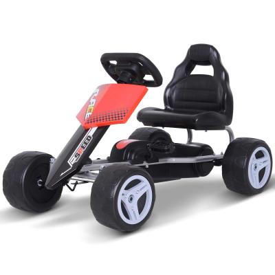 Homcom Kart à pédales Go kart Formule 1 racing noir rouge