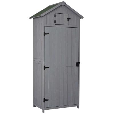 Outsunny Abri de Jardin 3 Etagères 2 Portes Loquets 77 x 54 x 179 cm