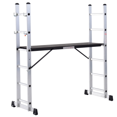 Homcom Echafaudage 3 en 1 Multifonctions en Métal 111 x 37 x 4 cm