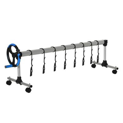 Outsunny Enrouleur de bâche de piscine telescopique alu. acier inox.