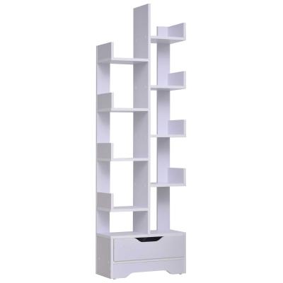HOMCOM Bibliothèque Étagère de Rangement 46 x 20 x 151 cm Blanc