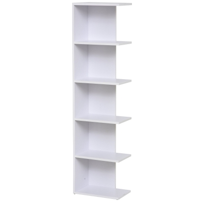 HOMCOM Étagère bibliothèque 5 niveaux panneaux particules
