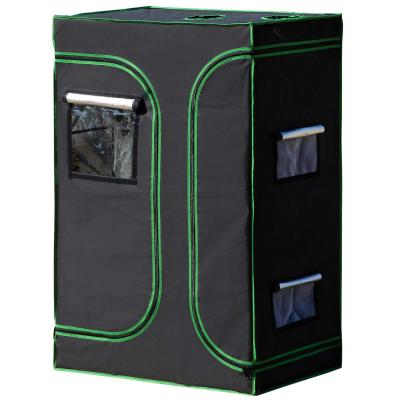 Chambre de culture 0,9L x 0,6l x 1,35H m jardinière incluse oxford 600D mylar noir vert