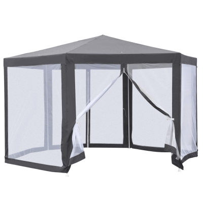 Outsunny Tonnelle barnum tente de réception hexagonale 10 m²
