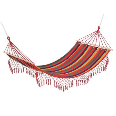 Outsunny Hamac de voyage respirant portable toile de hamac dim. 2L x 1l m coton polyester multicolore