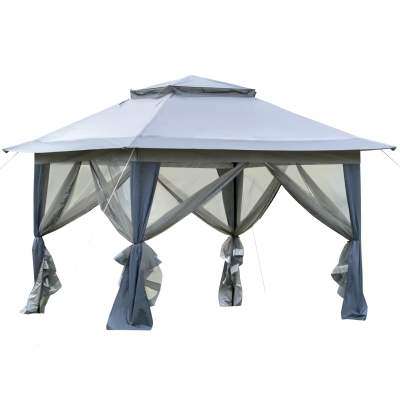 Outsunny Tonnelle barnum de jardin pop-up pliant moustiquaires + sac transport